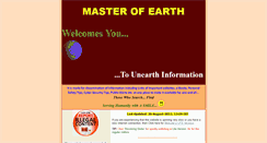 Desktop Screenshot of masterofearth.info